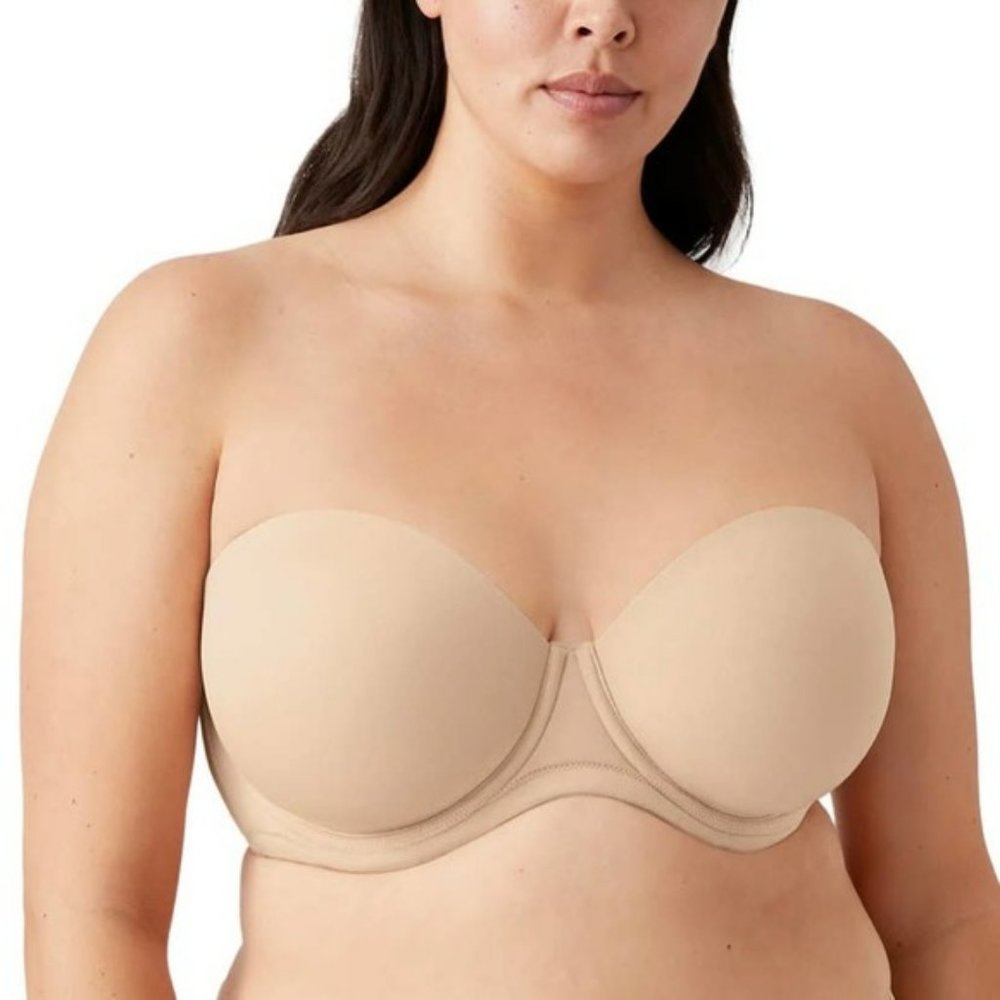 Wacoal Red Carpet Strapless Full Busted Underwire Bra Style # 854119 42DDD NWOT